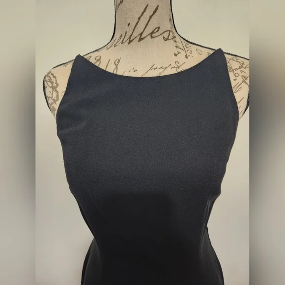 Vintage Kathryn Conover Black Dress. Featuring Strappy Star Back. Size 4. - Picture 3 of 6